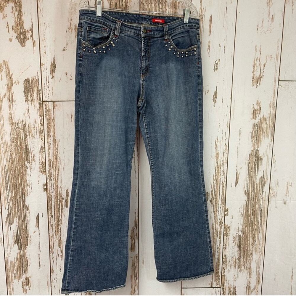 Dorothee' Bis. Studded Bootcut Jeans. Size 14. Good used condition!